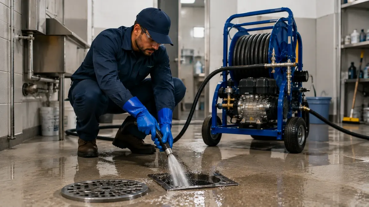 Floor Drain Hydro Jet Cleaning in Arroyo Grande